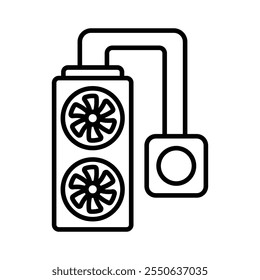 cpu cooler icon vector design template simple and clean