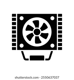 cpu cooler icon vector design template simple and clean