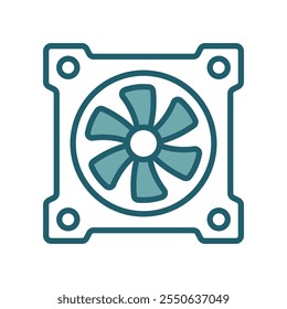 cpu cooler icon vector design template simple and clean