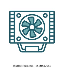 cpu cooler icon vector design template simple and clean