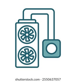 cpu cooler icon vector design template simple and clean