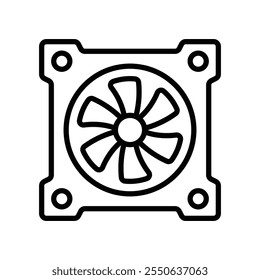 cpu cooler icon vector design template simple and clean