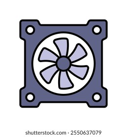 cpu cooler icon vector design template simple and clean