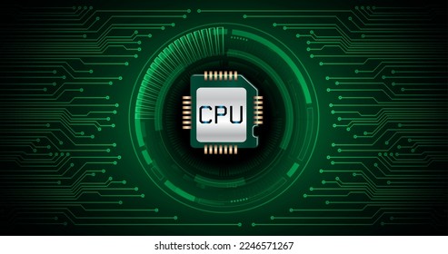 cpu cyber circuit future technology concept background

