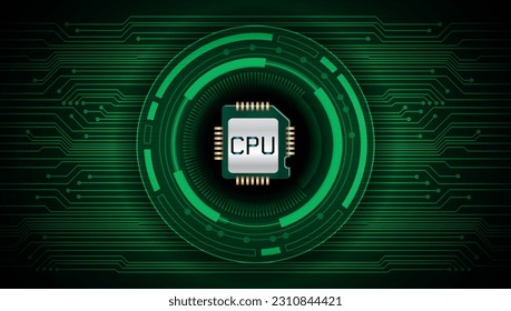 CPU cyber circuit future technology concept background