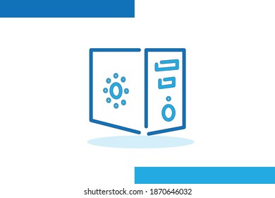 CPU Devices flat line icons set vector illustrations. Computer Accessories Outline minimal signs for electronic store. Pixel perfect