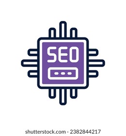 icono de doble tono cpu. icono vector para tu sitio web, móvil, presentación y diseño de logotipo.