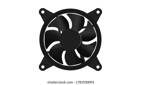 CPU FAN Icon ,Cooler of processor.Vector Illustration.