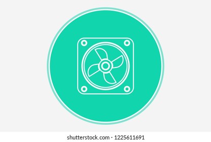 Cpu fan vector icon sign symbol