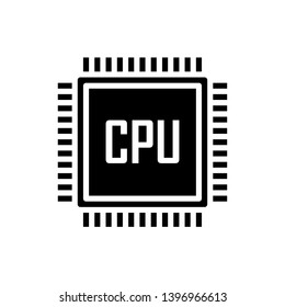 CPU Flat Design Icon Vector