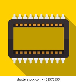 CPU flat icon illustration isolated vector sign symbol