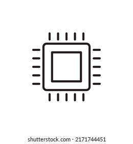 CPU. Flat vector web icon or sign on gray background with shadow. Modern collection of symbols illustration style trend concept design