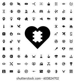 Cpu in heart icon illustration isolated vector sign symbol. innovations icons vector set.