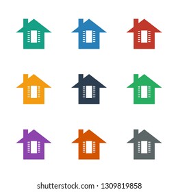 CPU in house icon white background. Editable filled CPU in house icon from innovations. Trendy CPU in house icon for web and mobile.