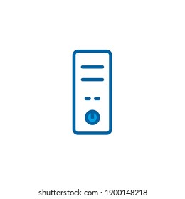 CPU icon In blue color style