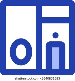 cpu icon blue style design