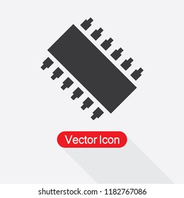 CPU Icon, Chip Icon Vector Illustration Eps10