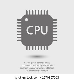 CPU icon. Circuit board icon. 