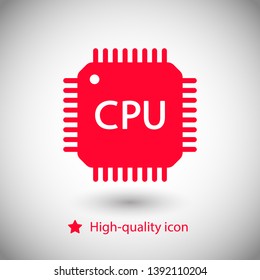 CPU icon. Circuit board icon. 