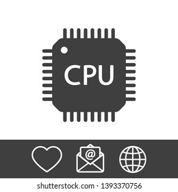 CPU icon. Circuit board icon. 