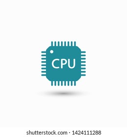 CPU icon. Circuit board icon. 