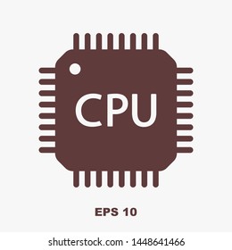 CPU icon. Circuit board icon.