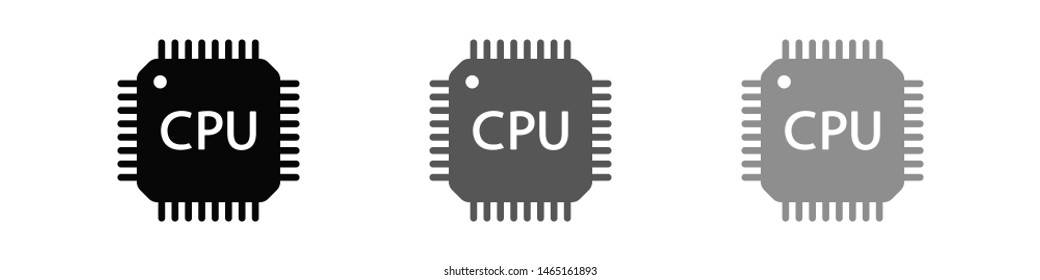 CPU icon. Circuit board icon.