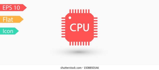CPU icon. Circuit board icon.