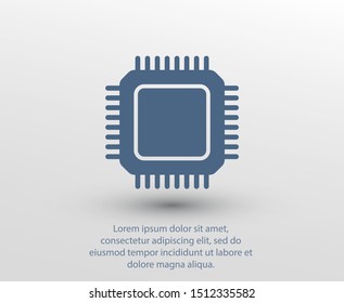 CPU icon. Circuit board icon.