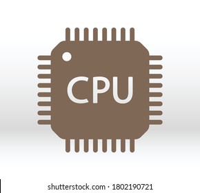 CPU-Symbol. Symbol der Schalttafel.