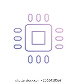 Cpu icon. Computer hardware icon design. vector graphic