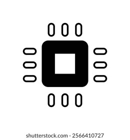 Cpu icon. Computer hardware icon design. vector graphic