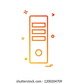 CPU icon design vector