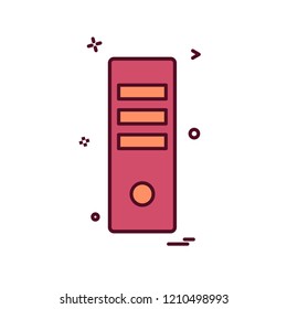 CPU icon design vector