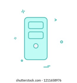 CPU icon design vector