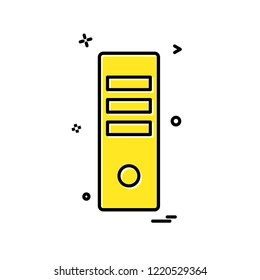 CPU icon design vector