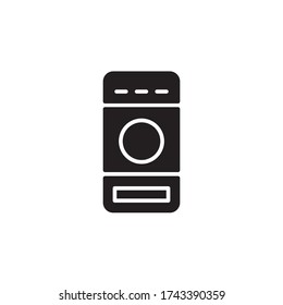 cpu icon glyph vector. isolated on white background