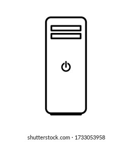 CPU icon illustration isolated vector sign symbol. Vector illustration of computer.