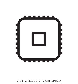 CPU icon illustration isolated vector sign symbol