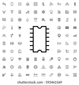 cpu icon illustration isolated vector sign symbol. Smart home icons vector set.