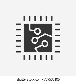 Cpu icon illustration isolated vector sign symbol
