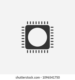 Cpu icon illustration,vector processor sign symbol