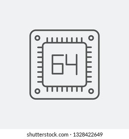 Cpu icon isolated on background. Processor symbol modern, simple, vector, icon for website design, mobile app, ui. Vector Illustration