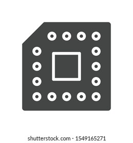 CPU icon isolated on white background. Processor symbol modern, simple, vector, icon for website design, mobile app, ui. Vector Illustration