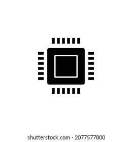 icono de cpu aislado en un fondo blanco