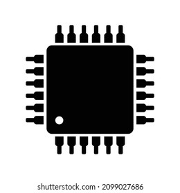 Cpu icon. CPU icon isolated on white background, artificial intelligence. Vector sign, symbol for web and mobile. Electronic microchip,processor cpu icon. Vector Illustration. 