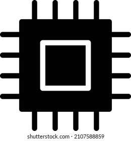 CPU Icon isolated on white background. Vector illustration. Eps10. Vector icon for website design and app