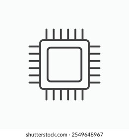 Icono de la CPU aislado en el fondo blanco