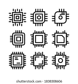 cpu icon or logo isolated sign symbol vector illustration - Collection of high quality black style vector icons
