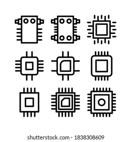 cpu icon or logo isolated sign symbol vector illustration - Collection of high quality black style vector icons
